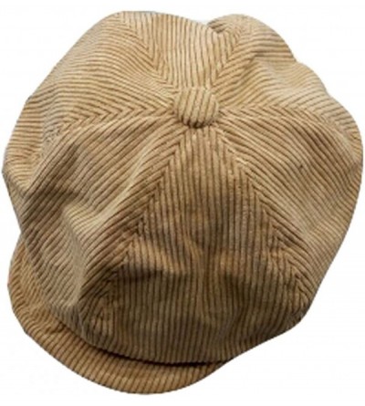 Baseball Caps Female Girl Elegant Corduroy Hat Trendy Beret Winter Painter Cap-Khaki - C312DFBBJU7 $17.76