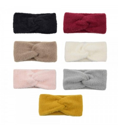 Cold Weather Headbands Fleece Warmers Headbands Winter Turban - Pack of 7 Pieces in 7 Colors - C5192QYKYWT $32.82