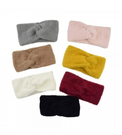 Cold Weather Headbands Fleece Warmers Headbands Winter Turban - Pack of 7 Pieces in 7 Colors - C5192QYKYWT $10.94