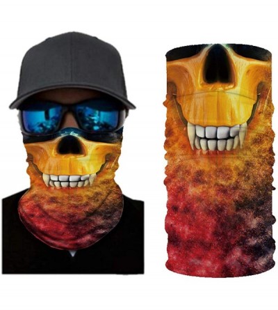 Balaclavas 4pcs 3D Print Multifunction Outdoor Headwear Face Dust Mask Cover Bandanas Magic Scarf - 4packc - CH197U2NLU9 $18.75