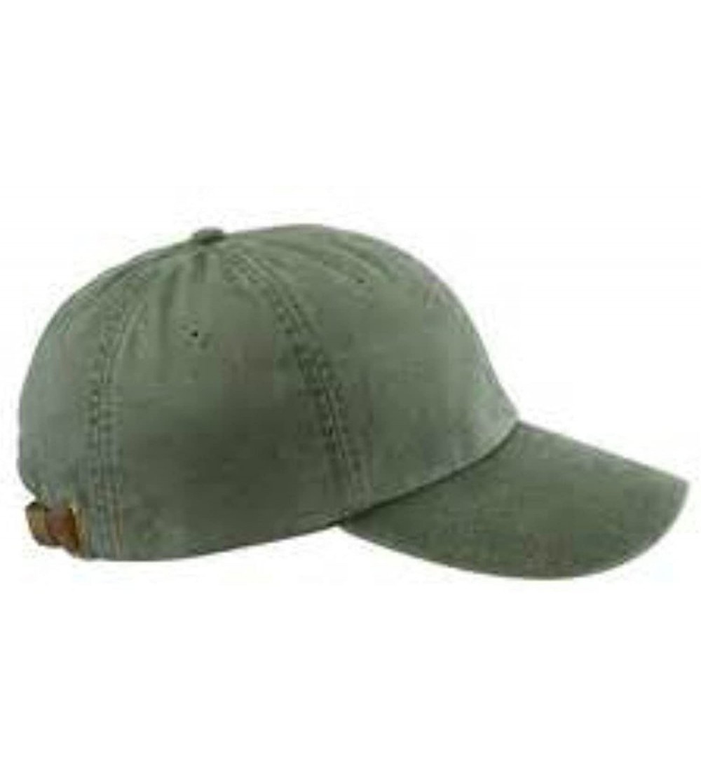 Baseball Caps Monogrammed 6-Panel Low-Profile Washed Pigment-Dyed Cap - Forest - CW12IJQE7ZH $18.94