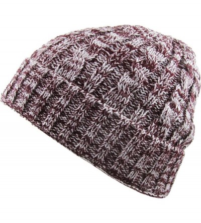 Skullies & Beanies Men Women Knit Winter Warmers Hat Daily Slouchy Hats Beanie Skull Cap - 1.3) Heather Maroon - CT125FCYTO7 ...