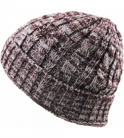 Skullies & Beanies Men Women Knit Winter Warmers Hat Daily Slouchy Hats Beanie Skull Cap - 1.3) Heather Maroon - CT125FCYTO7 ...