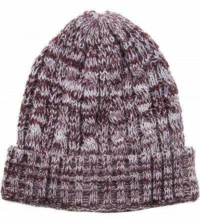 Skullies & Beanies Men Women Knit Winter Warmers Hat Daily Slouchy Hats Beanie Skull Cap - 1.3) Heather Maroon - CT125FCYTO7 ...