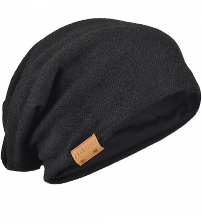 Skullies & Beanies Slouch Beanie Hat for Men Women Summer Winter B010 - Soild-black - CE1212L9A6V $11.37