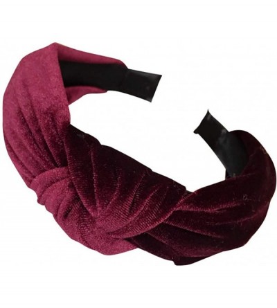 Headbands Padded Headbands Knotted Headbands for Women Velvet Turban Headbands for Women Twist Knot Headband - CZ192ARXHX3 $1...