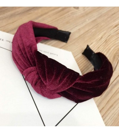 Headbands Padded Headbands Knotted Headbands for Women Velvet Turban Headbands for Women Twist Knot Headband - CZ192ARXHX3 $1...