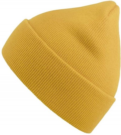 Skullies & Beanies Classic Beanie for Women Men Unisex Cuffed Plain Warm Winter Ski Hat Skull Soft Stretch Daily Knit Cap - C...
