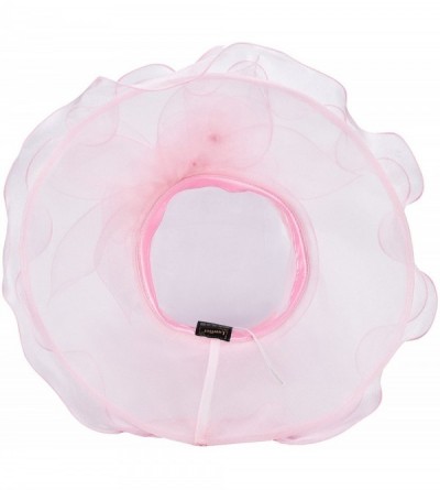 Sun Hats Womens Flower Kentucky Derby Wide Brim Church Dress Sun Hat A341 - Pink - CV12EG43FK9 $14.24