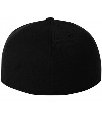 Baseball Caps Yupoong Men's 6-Panel High-Profile Premium Fitted Cap - Black - CL118I0V5FF $15.58