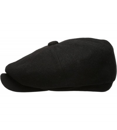 Newsboy Caps Men's Premium 8 Panel Wool Blend Newsboy Ivy Hat with Socks. - Black - CC12IGP29NX $18.32