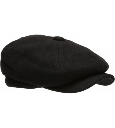 Newsboy Caps Men's Premium 8 Panel Wool Blend Newsboy Ivy Hat with Socks. - Black - CC12IGP29NX $18.32