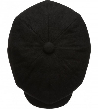 Newsboy Caps Men's Premium 8 Panel Wool Blend Newsboy Ivy Hat with Socks. - Black - CC12IGP29NX $18.32