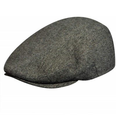 Newsboy Caps Men Ainsley Earflap Flat Cap - Grey Tweed - CM12N2PTPTJ $31.44