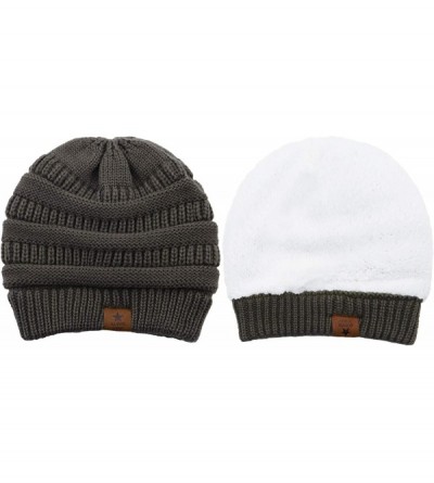 Skullies & Beanies Winter Hats for Women Knit Beanie Hat Thick Unisex Warm Skull Caps for Men Unisex Warm Skiing Beanies - CD...