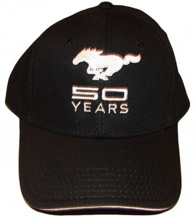 Baseball Caps Ford Mustang 50th Anniversary Men's Embroidered Hat - Black - CQ11OSAQT0J $42.53