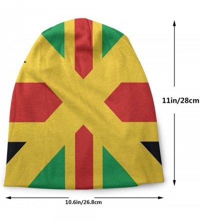 Skullies & Beanies Knit Beanie Hat Jamaican Flag Yellow Red Line Skull Cap Work Casual Warm Beanie Hat for Men - CI18A77ZIXL ...