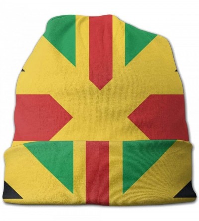 Skullies & Beanies Knit Beanie Hat Jamaican Flag Yellow Red Line Skull Cap Work Casual Warm Beanie Hat for Men - CI18A77ZIXL ...