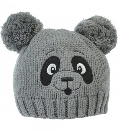 Skullies & Beanies Women Panda Knitted Hat Animal Beanie White NO Lined Winter - 04 Grey - CD187ETAXW7 $30.01