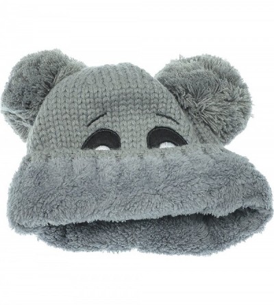 Skullies & Beanies Women Panda Knitted Hat Animal Beanie White NO Lined Winter - 04 Grey - CD187ETAXW7 $12.22