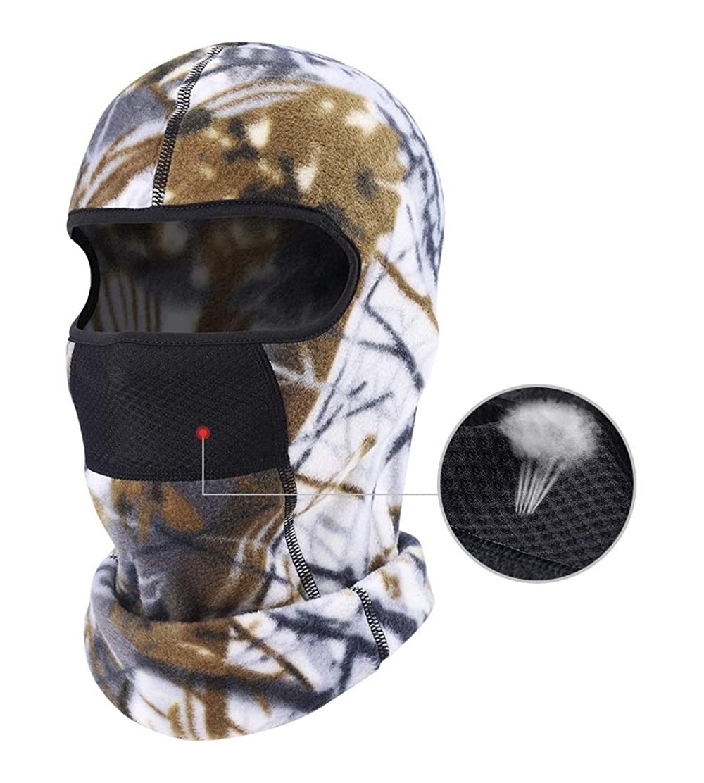 Balaclavas Ski Mask Half Face Mask Windproof Neck Warmer for Snow Skiing - 2991-yellow Brown - CT18AOW44LC $13.27