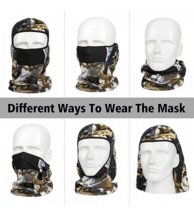 Balaclavas Ski Mask Half Face Mask Windproof Neck Warmer for Snow Skiing - 2991-yellow Brown - CT18AOW44LC $13.27