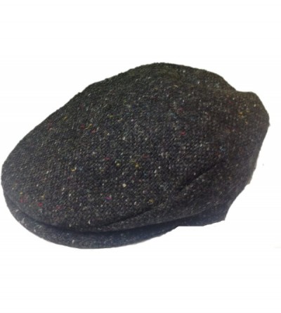 Newsboy Caps Men's Donegal Tweed Vintage Cap - Charcoal Salt & Pepper - CP11REII5V9 $52.30