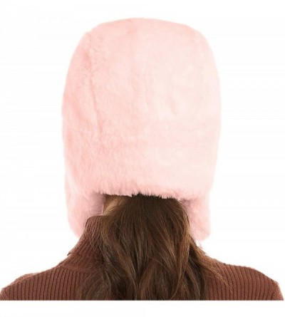 Bomber Hats Earflap Ushanka Russian Windproof Peruvian - Pink - C318A50T67Q $18.06