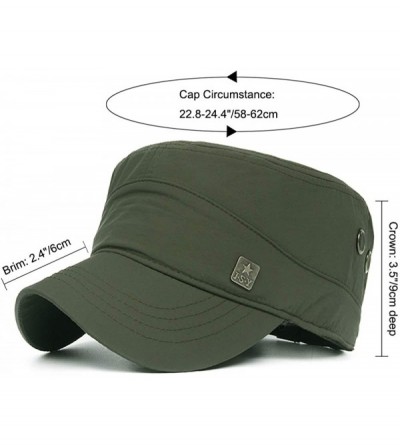 Baseball Caps Men Women Outdoor Sport Quick Dry Cadet Army Cap Adjustable Waterproof Military Hat Flat Top Baseball Sun Cap -...