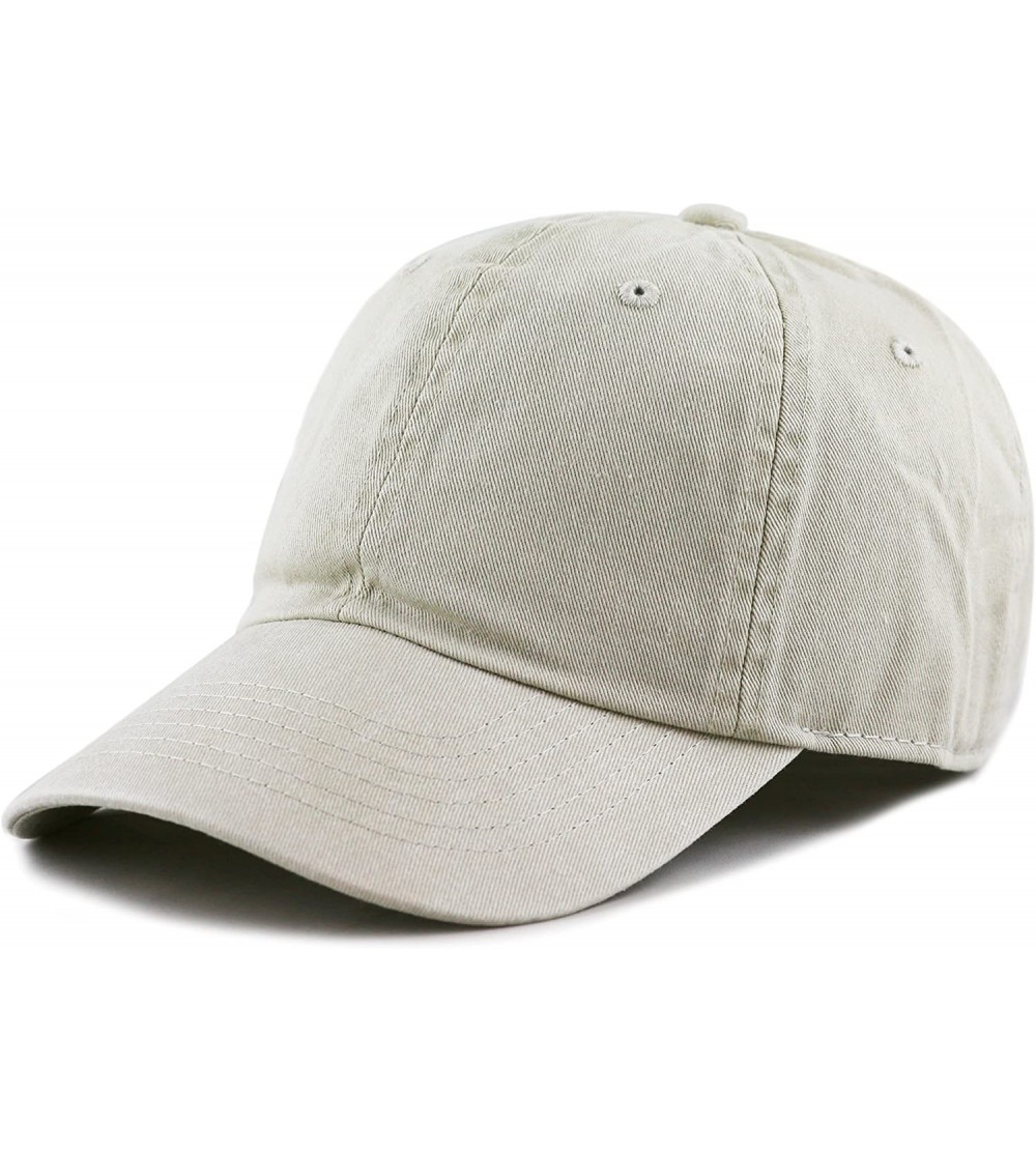 Baseball Caps 100% Cotton Pigment Dyed Low Profile Dad Hat Six Panel Cap - 1. Sand - CG189A2ZKIM $8.73