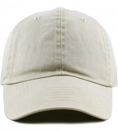 Baseball Caps 100% Cotton Pigment Dyed Low Profile Dad Hat Six Panel Cap - 1. Sand - CG189A2ZKIM $8.73