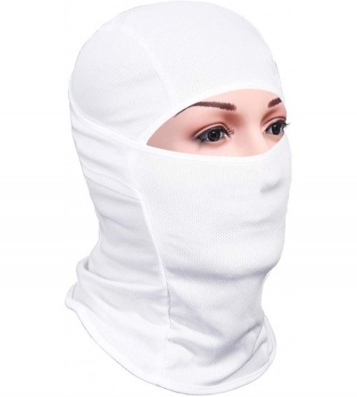 Balaclavas Balaclava Face Mask UV Protection for Men Women Ski Sun Hood Tactical Masks - White - CH18QIQA3XS $10.05