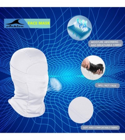 Balaclavas Balaclava Face Mask UV Protection for Men Women Ski Sun Hood Tactical Masks - White - CH18QIQA3XS $10.05