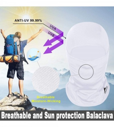 Balaclavas Balaclava Face Mask UV Protection for Men Women Ski Sun Hood Tactical Masks - White - CH18QIQA3XS $10.05