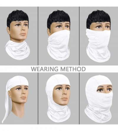 Balaclavas Balaclava Face Mask UV Protection for Men Women Ski Sun Hood Tactical Masks - White - CH18QIQA3XS $10.05