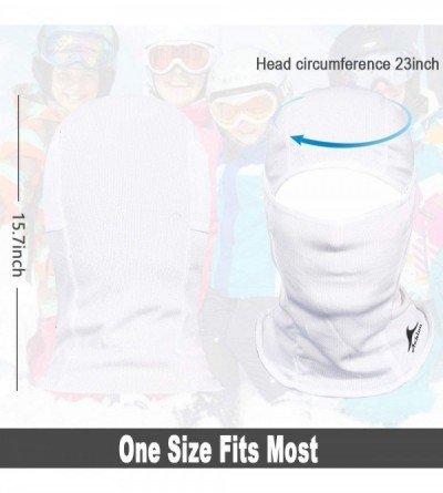Balaclavas Balaclava Face Mask UV Protection for Men Women Ski Sun Hood Tactical Masks - White - CH18QIQA3XS $10.05