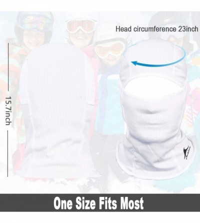 Balaclavas Balaclava Face Mask UV Protection for Men Women Ski Sun Hood Tactical Masks - White - CH18QIQA3XS $10.05