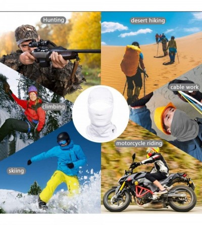 Balaclavas Balaclava Face Mask UV Protection for Men Women Ski Sun Hood Tactical Masks - White - CH18QIQA3XS $10.05