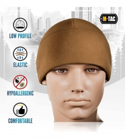 Skullies & Beanies Watch Cap Fleece 260 Slimtex Mens Winter Hat Military Tactical Skull Cap Beanie - Coyote Brown - C2187OZA3...