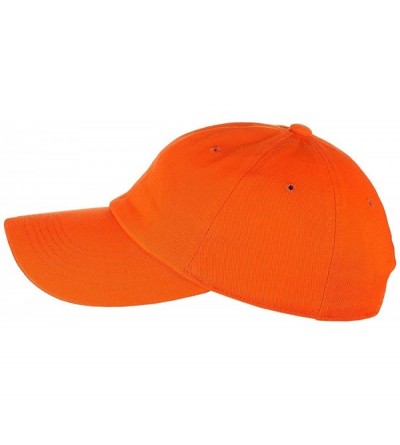 Baseball Caps Unisex Classic Blank Low Profile Cotton Unconstructed Baseball Cap Dad Hat - Orange - CO18RT0LX2Z $10.13