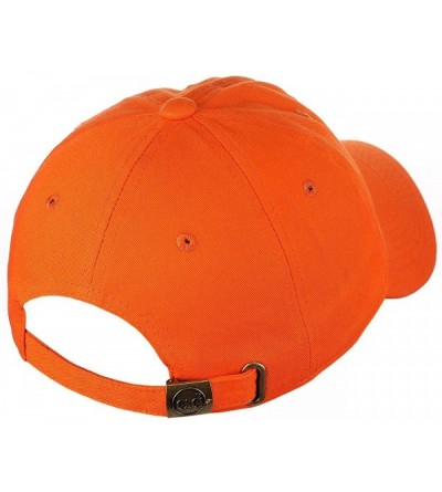 Baseball Caps Unisex Classic Blank Low Profile Cotton Unconstructed Baseball Cap Dad Hat - Orange - CO18RT0LX2Z $10.13