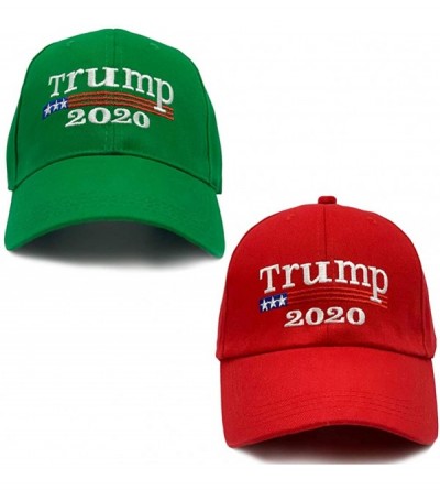 Skullies & Beanies Donald Trump 2020 Keep America Great Cap Adjustable Baseball Hat with USA Flag [2/3 Pack] - CW18SLXY98Z $2...