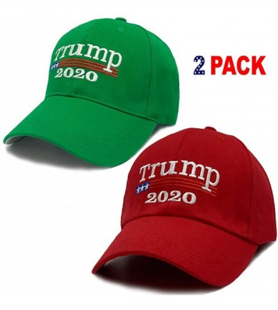 Skullies & Beanies Donald Trump 2020 Keep America Great Cap Adjustable Baseball Hat with USA Flag [2/3 Pack] - CW18SLXY98Z $1...