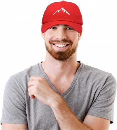 Baseball Caps Outdoor Cap Mountain Dad Hat Hiking Trek Wilderness Ballcap - Red - C218SMQOSTI $9.96