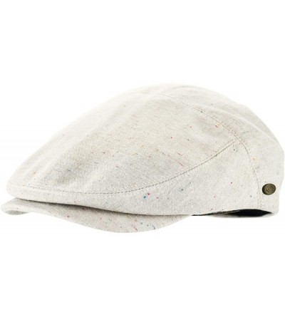 Newsboy Caps Men's Premium Cotton Summer Newsboy Cap SnapBrim Ivy Driving Stylish Hat - Beige Sprinkle-2924 - C218QAZO8RG $18.20