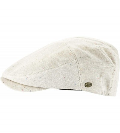 Newsboy Caps Men's Premium Cotton Summer Newsboy Cap SnapBrim Ivy Driving Stylish Hat - Beige Sprinkle-2924 - C218QAZO8RG $18.20