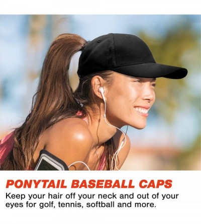 Baseball Caps Ponytail Hat - Womens Ponytail Baseball Caps - Bad Hair Day - CY18U2CLMHZ $13.86