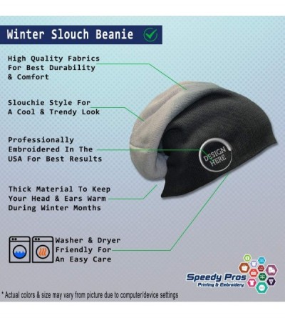 Skullies & Beanies Slouchy Beanie for Men & Women Scotland Flag Embroidery Skull Cap Hats 1 Size - Black Grey - C918ZDNGDIR $...
