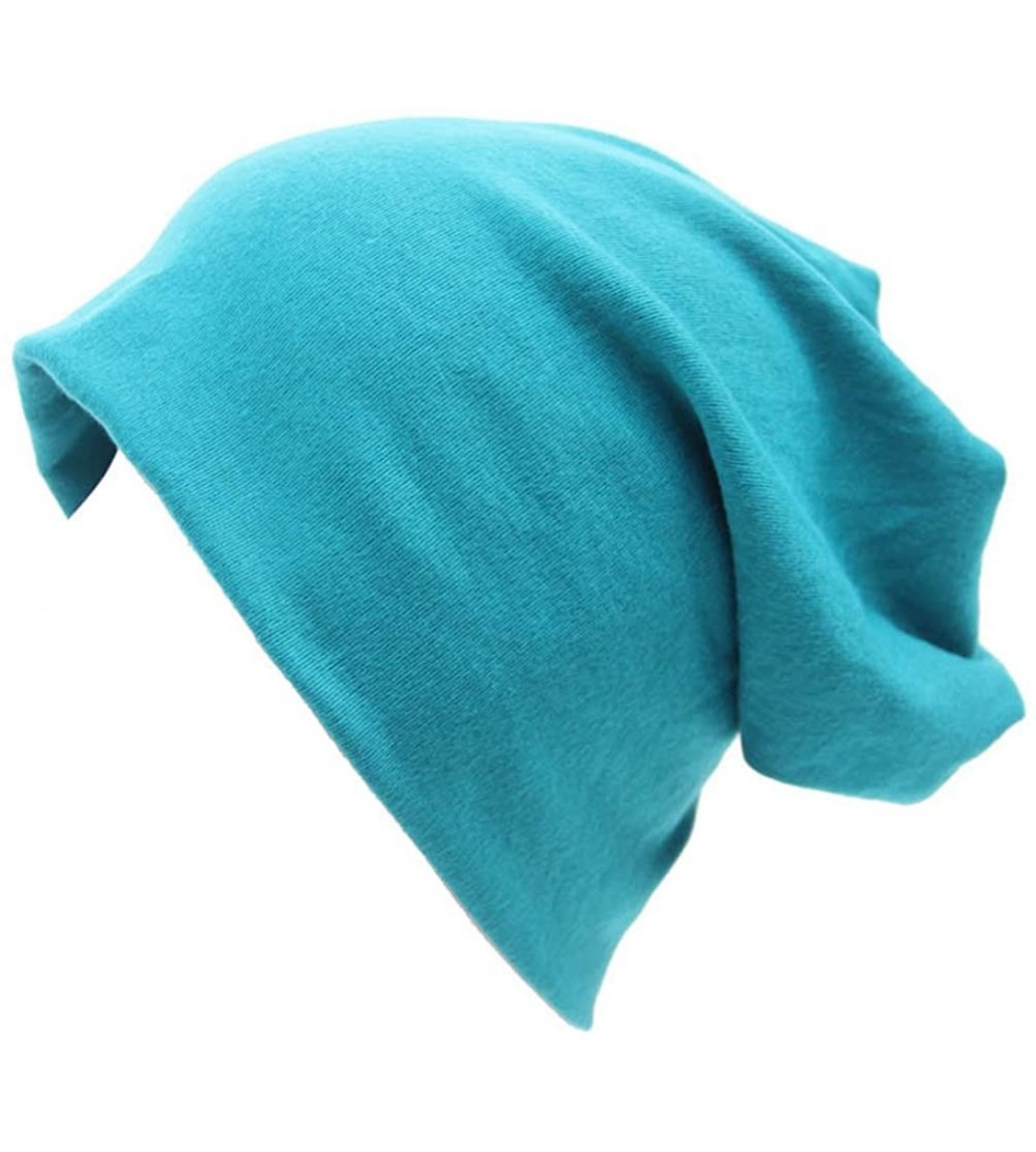 Skullies & Beanies Unisex Fashion Outdoor Sport Beanies Baggy Hippop Cotton Hat Skull Caps - F Blue - CB186582Q98 $11.61