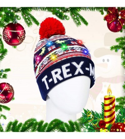 Skullies & Beanies LED Light Up Beanie Hat Christmas Cap for Women Children- Party- Bar - Lb05di-dark Blue - CQ18ITYQ25O $19.30